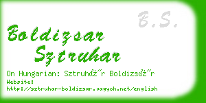 boldizsar sztruhar business card